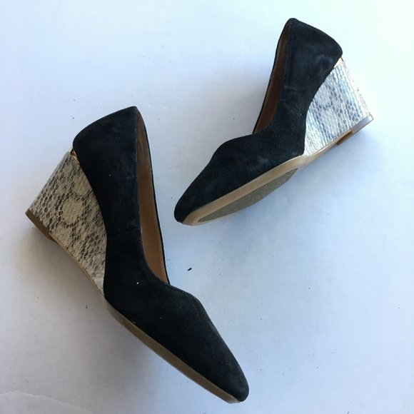 Calvin Klein Pippa Snakeskin Pump Wedge Heels Sz 9 - Picture 3 of 9